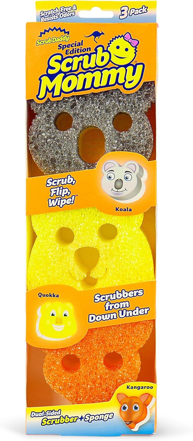 Limited Edition - Scrub Mommy Aussie Shapes 3 Pack 限量版-澳洲媽咪擦洗 3 件裝