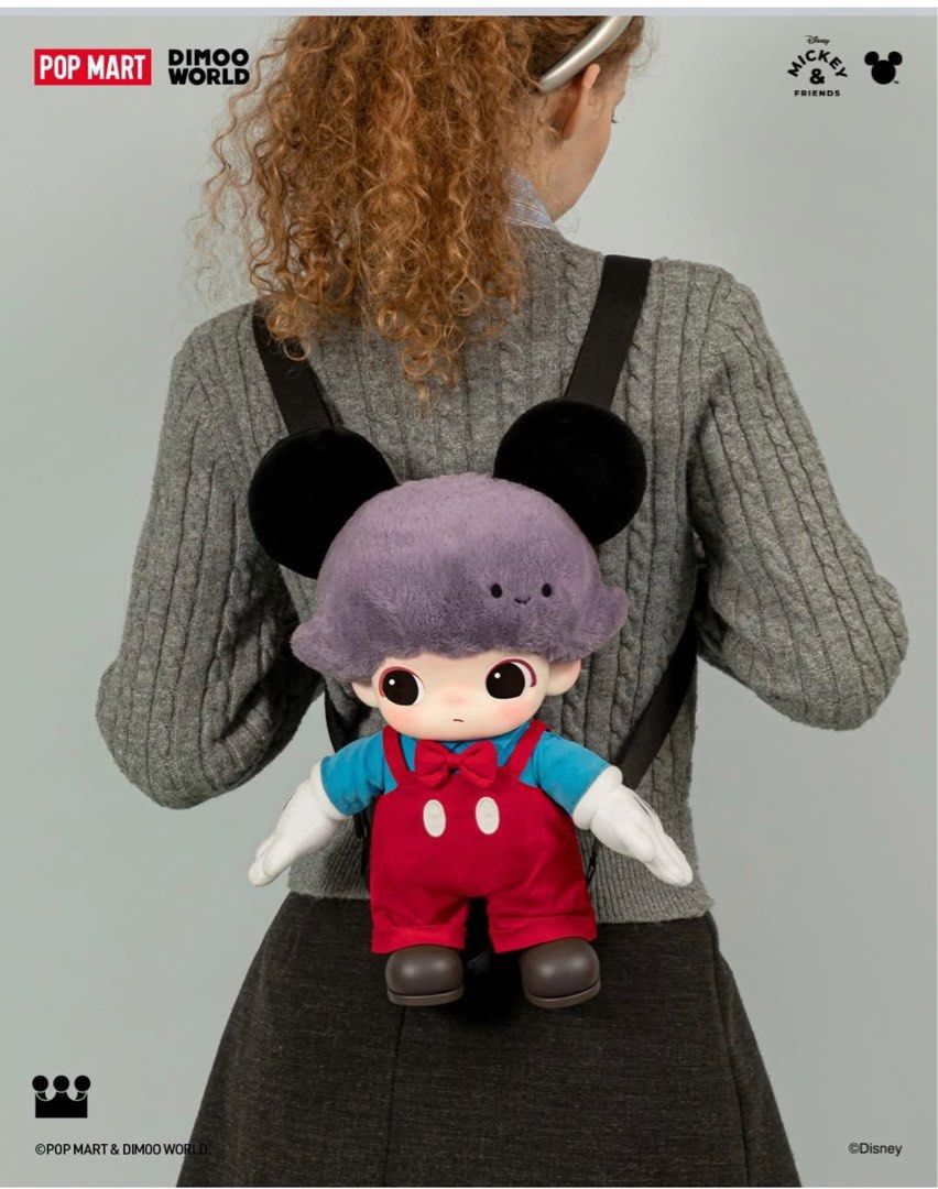 現貨 POP MART DIMOO WORLD × 迪士尼系列-米奇搪膠毛絨包
