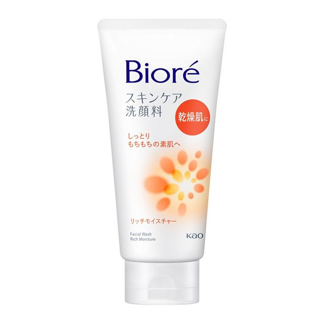 花王 Biore碧柔長效滋潤潔面膏 130G【平行進口】
