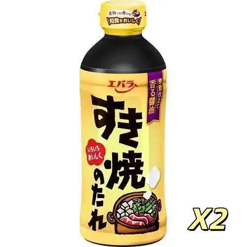 EBARA 荏原 日式壽喜燒關東風味火鍋醬汁 500ml X2【平行進口】賞味期限: 2027年3月8日
