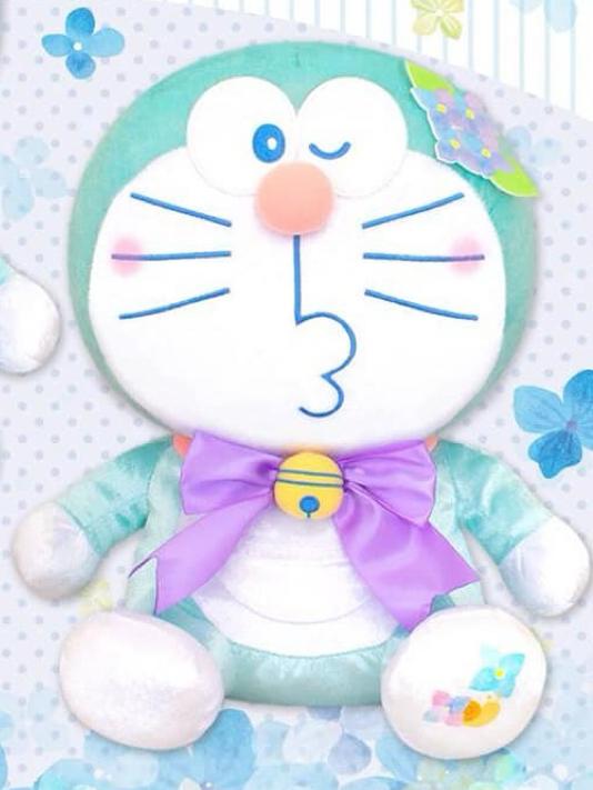 日本直送 Doraemon 叮噹 哆啦A夢 繡球花主題 公仔 2款選