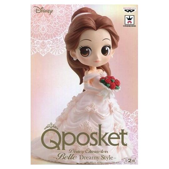 Banpresto QPosket 迪士尼公主婚紗系列 Belle 貝兒 A款 粉色