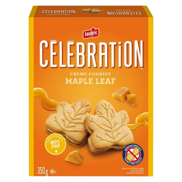 現貨 加拿大直送 Leclerc Celebration 楓葉奶油夾心餅乾350G【平行進口】