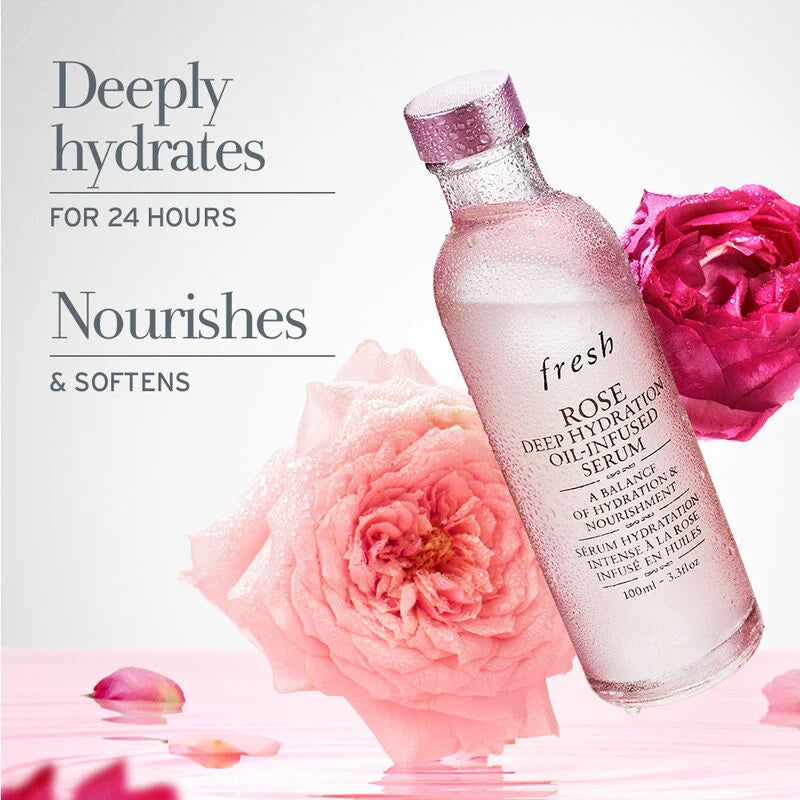 Fresh ROSE DEEP HYDRATION OIL-INFUSED SERUM 馥蕾詩 玫瑰深層保濕雙效精華 100ml (香港專櫃)