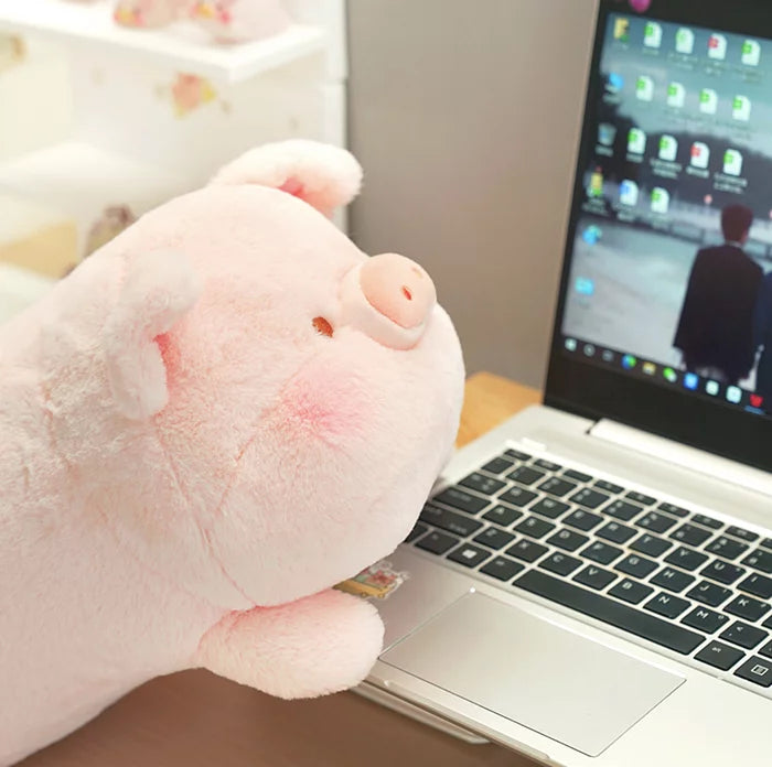 正品 現貨 可愛 LuLu x 罐頭豬 30cm 趴姿公仔
