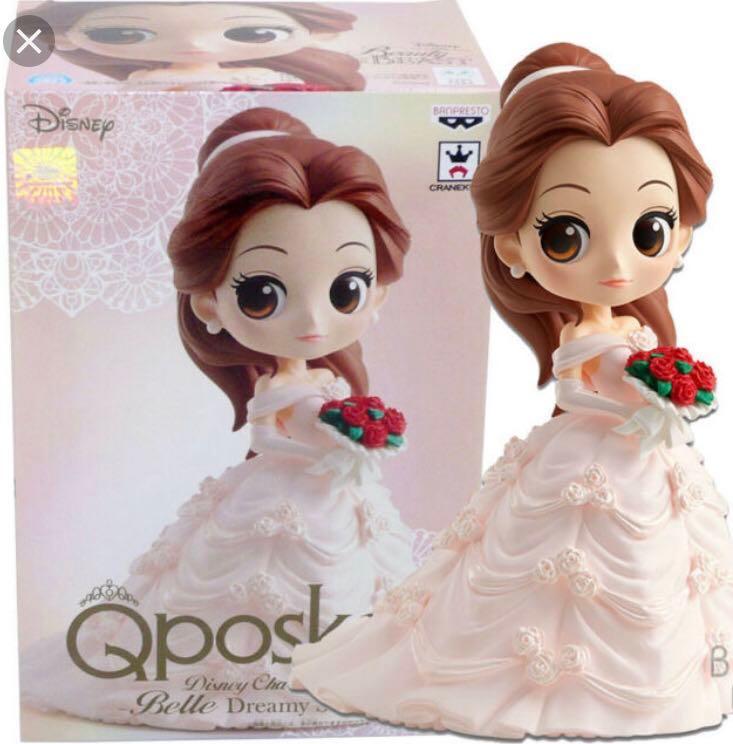 Banpresto QPosket 迪士尼公主婚紗系列 Belle 貝兒 A款 粉色