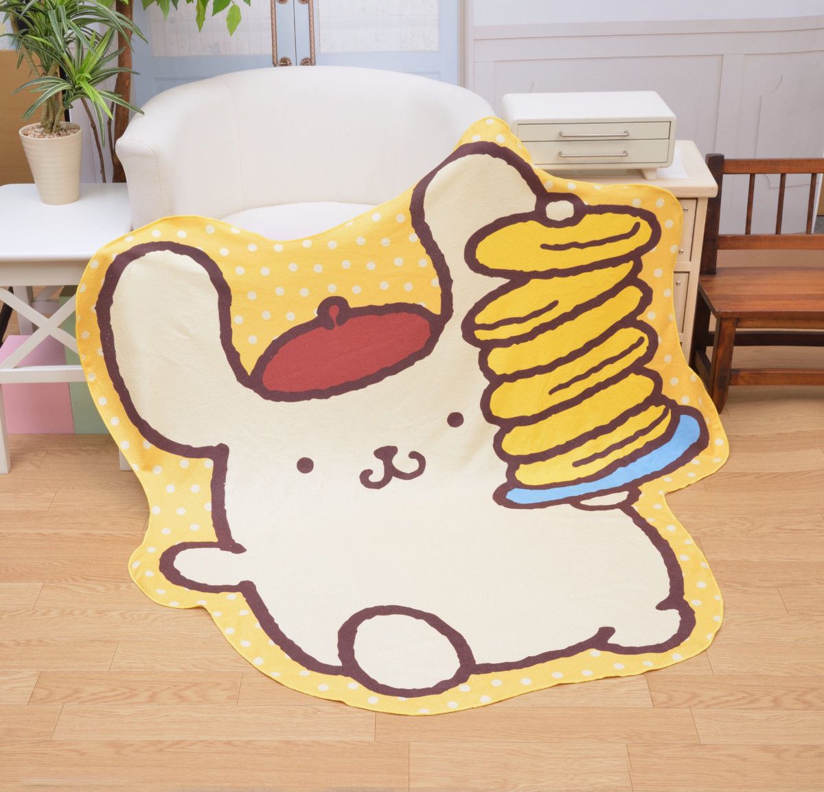 SANRIO Pompompurin 布甸狗 優質 立體剪裁 熱香餅 薄款 大毛布/浴巾