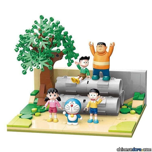 Keeppley DORAEMON 多啦A夢 叮噹 系列 水泥管 空地 大雄 胖虎 靜香 小夫 拼裝積木 (K20409)
