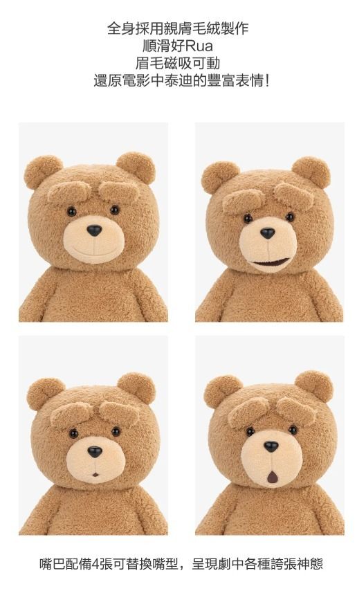 Ted 2-泰迪熊1/2 可動 30CM 毛絨玩偶
