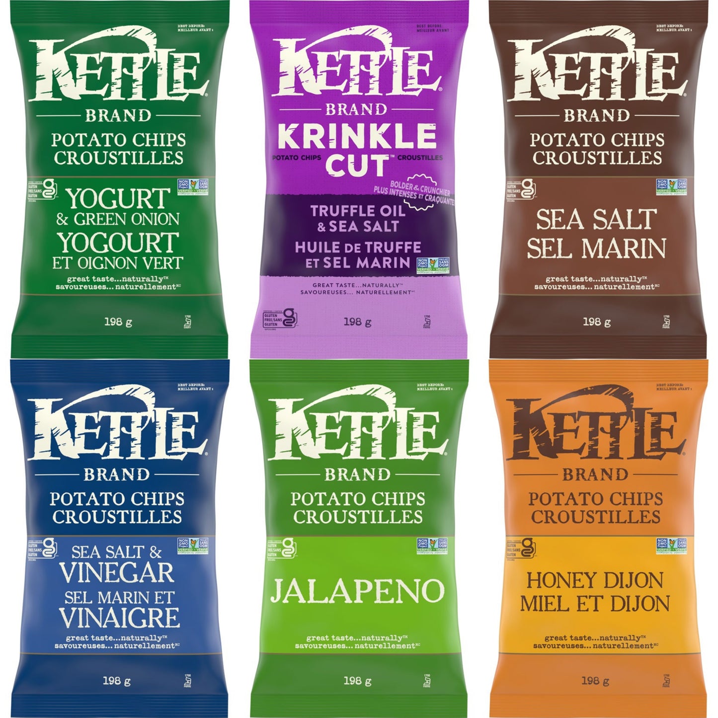 現貨 加拿大直送 Kettle Chips 天然手製薯片 198G 多款 【平行進口】BEST BEFORE 11/2025-1/2026