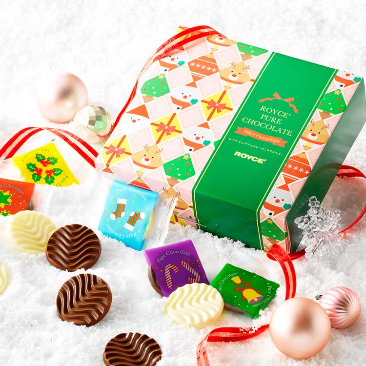 預訂 日本直送 ROYCE' 純巧克力片40入[聖誕節限定][平行進口]