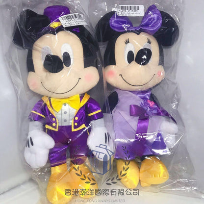 Disney Mickey & Minnie 米奇和米妮 特別盛裝 紫色禮服 公仔一對