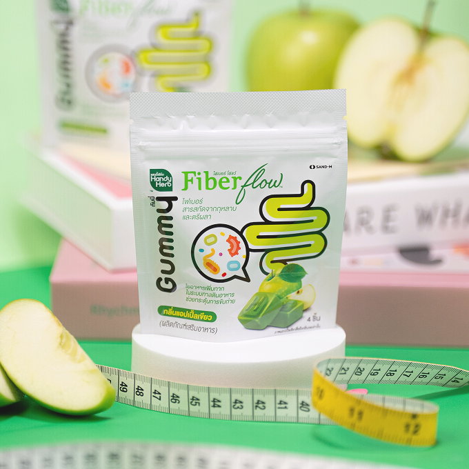 Handy Herb Fiber flow 纖維酵素軟糖 青蘋果味 [平行進口]最佳食用期限：2027年6月23日