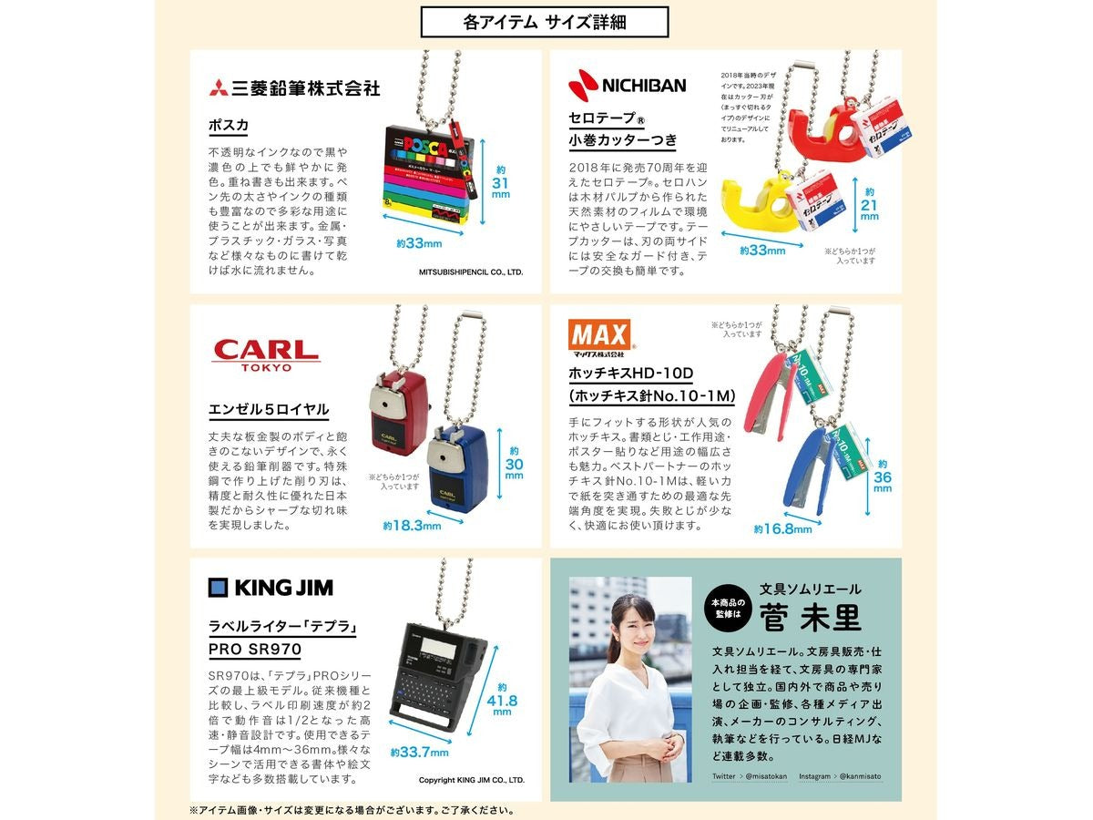 Kenelephant 扭蛋 - THE文具miniature mascot迷你文具吊飾盒玩 第1彈 全套8款