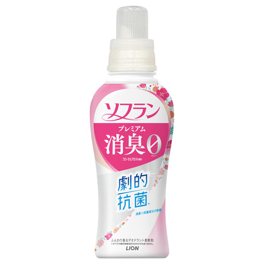 Lion 獅王 SOFLAN PREMIUM 衣物消臭香薰柔順劑 510ml (花香)【平行進口】