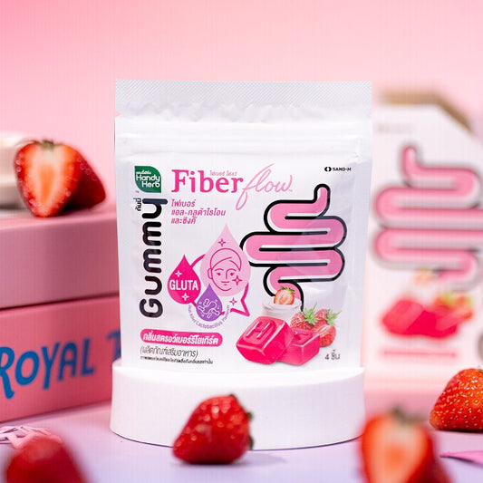 Handy Herb Fiber flow 纖維酵素軟糖 草莓乳酪味 [平行進口] 最佳食用期限：22-03-2027