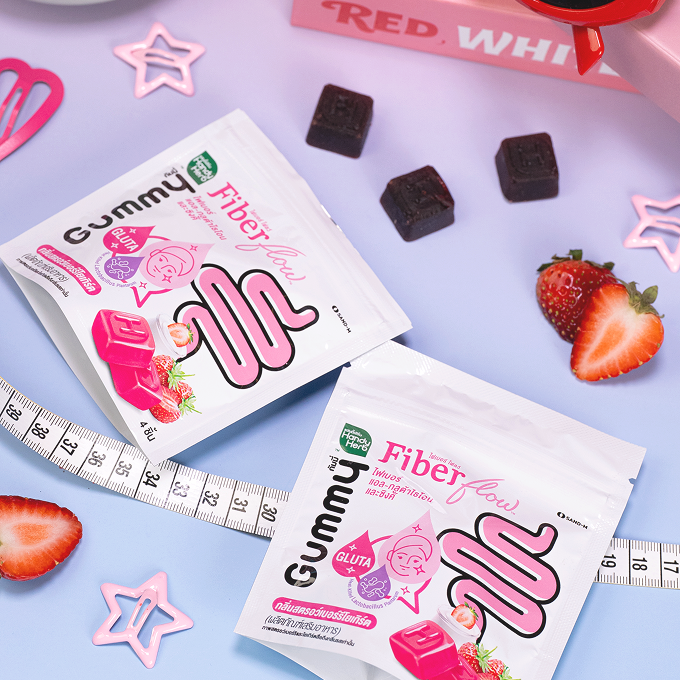 Handy Herb Fiber flow 纖維酵素軟糖 草莓乳酪味 [平行進口] 最佳食用期限：22-03-2027