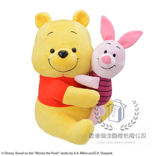 日本直送 DISNEY Winnie the Pooh 小熊維尼 抱小豬 公仔