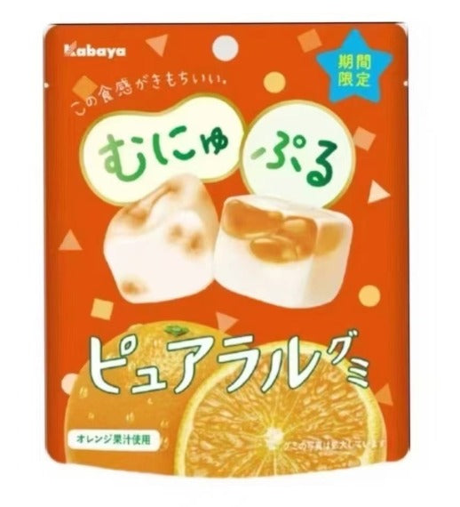 日本 Kabaya - 雙層果汁橡皮糖 檸檬味/蘋果味/香橙味 58g [平行進口]
