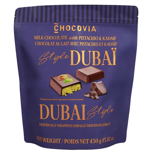 CHOCOVIA 杜拜風格開心果卡戴夫牛奶朱古力 450G[平行進口] 食用有效期：2027年3月5日