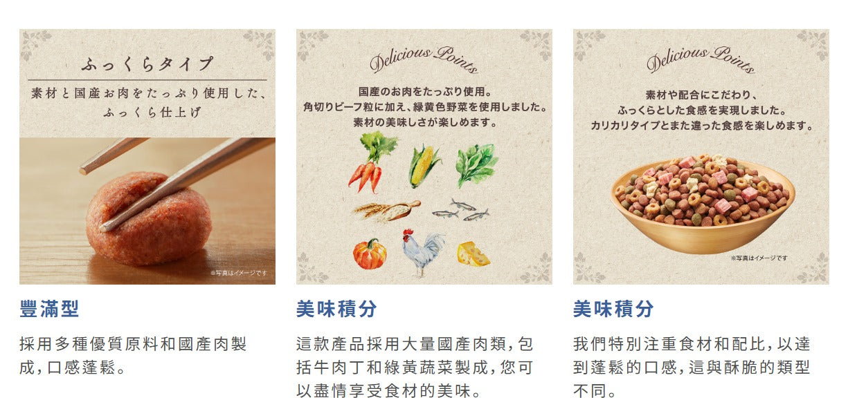 unicharm - 日本 GRAND DELI 鬆軟製作 狗用乾糧 750g (牛肉白身魚雞肉)【平行進口】有效期202604