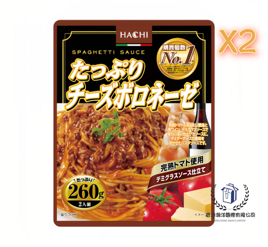 Hachi - 濃厚芝士番茄肉醬意粉醬 260g x 2包【平行進口】最佳食用期限：2027年8月16日