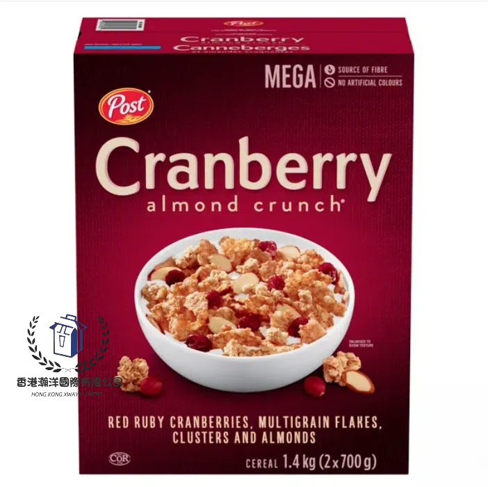 預購 加拿大Post Cranberry Almond Crunch蔓越莓杏仁穀物燕麥片1.4KG[平行進口]