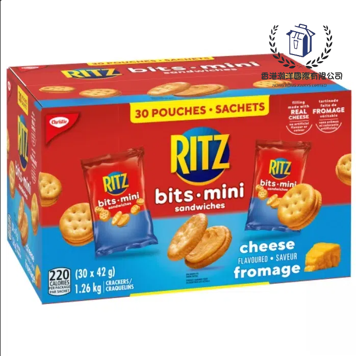 預購 加拿大RITZ Bits Mini Sandwiches 迷你版芝士餅 (30包獨立包裝）1.26kg[平行進口]