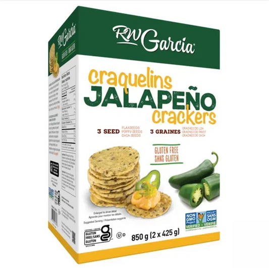 現貨 加拿大直送 RW GARCIA JALAPEÑO CRACKERS  墨西哥辣椒餅乾 2X425G 【平行進口】