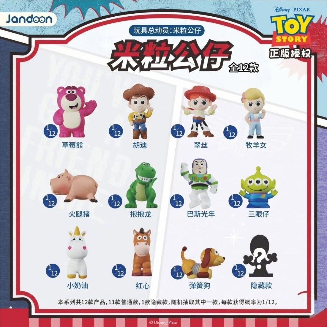 Disney Toy story 迪士尼 反斗奇兵 迷你米粒模型 微你模型 萌粒公仔 🔥全套12款🔥 (限時送收納盒)