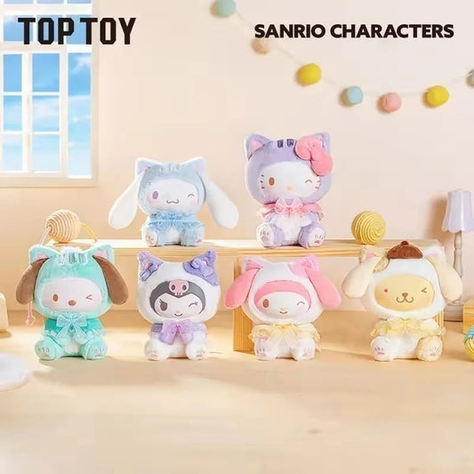 [預訂] TOP TOY - Sanrio characters 三麗𠥹家族 逗逗小貓 系列 毛絨掛飾 盲盒 (原盒6款) - 截單日期: 2-OCT-2025