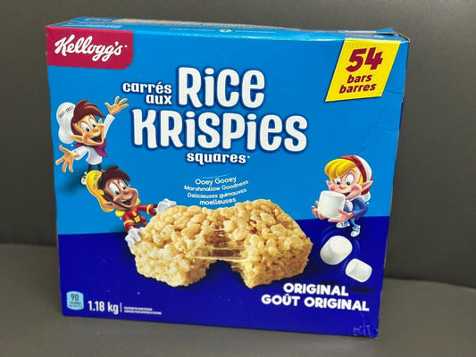 現貨 加拿大直送 Kellogg's 家樂氏脆米餅54 × 22 g 包裝 Rice Krispies Squares 1.18 kg
