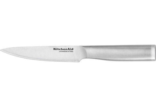 KitchenAid 日本不鏽鋼切肉刀 14cm 5.5吋 不鏽鋼手柄 另送多用途玻璃砧板